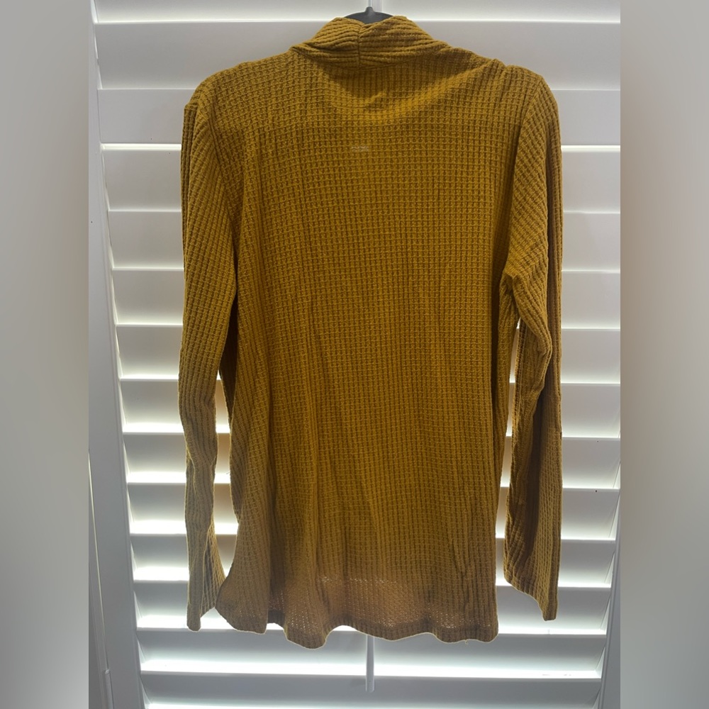 Anthropologie Akemi + Kin Mustard Yellow Wrap Top - Picture 6 of 11